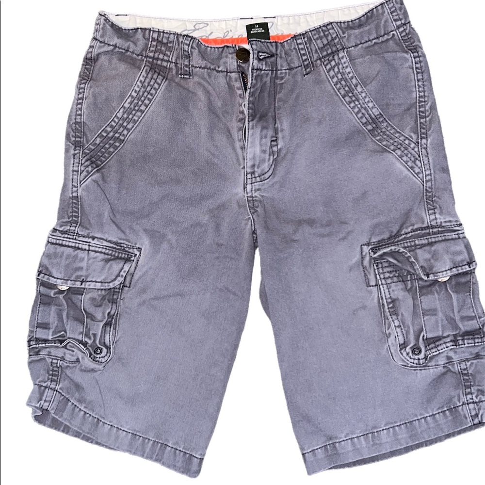 Eddie Bauer boys size 14 grey cargo shorts